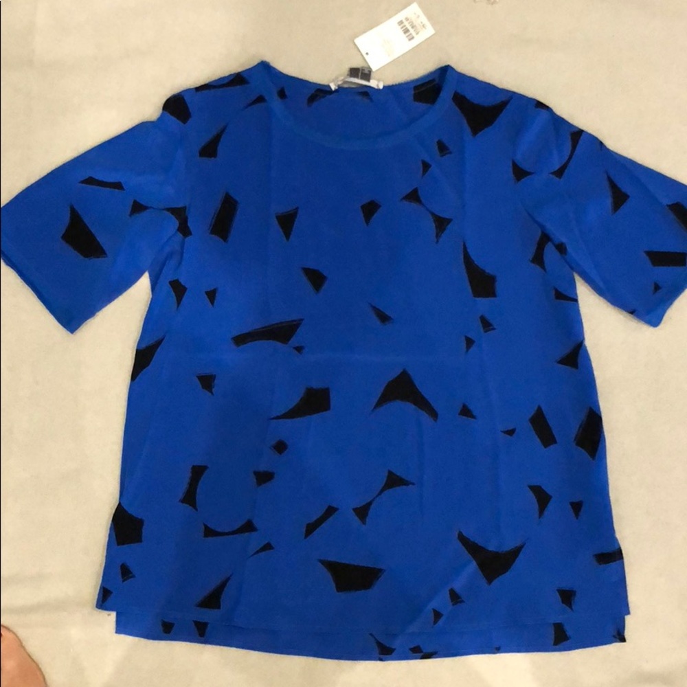 Vince royal blue and black top